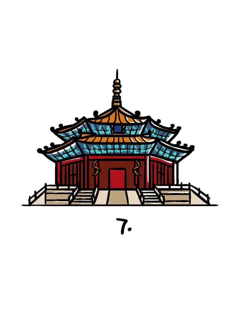 辽宁沈阳故宫,地标建筑简笔画教程36.地标建筑简笔画教程36 - 抖音