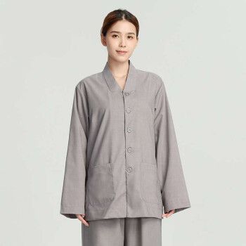 阔昇 尼姑服出家人用品和尚尼姑服饰出家人僧衣男女套装春夏 丝光棉