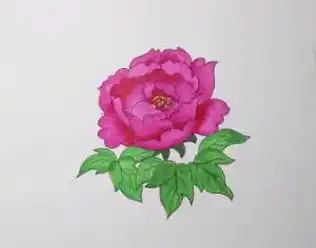 牡丹花简笔画 牡丹花简笔画图片大全 - 水彩迷
