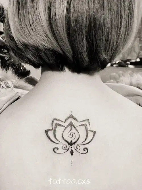 图腾莲花_纹身图案手稿图片_双锅锅的纹身作品集