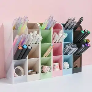 日本正品mujiΕ笔筒斜插式多功能文具简约笔架收纳盒大容量ins化