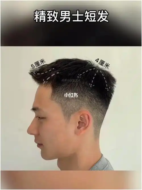 桃子头发型 长度比例 刘海微翘区5厘米,旋区4厘米 比例修剪 两侧渐变