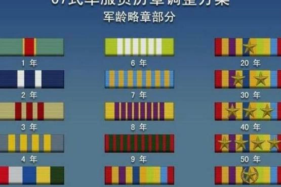 解放军胸前佩戴的彩色胸章是级别资历章来看看代表什么