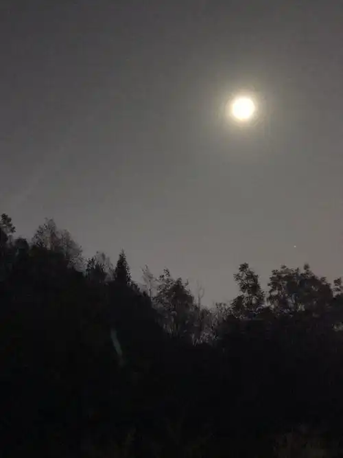 观山湖月夜我和月亮的约会(手机随手拍为确保真实记录故不作任何修图)