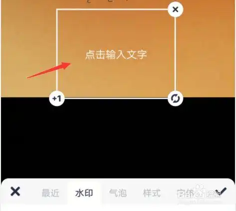选择需要添加文字的位置,点击输入文字选项.