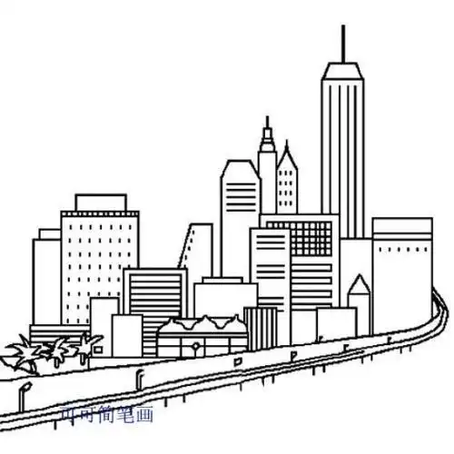 关于城市的立体简笔画