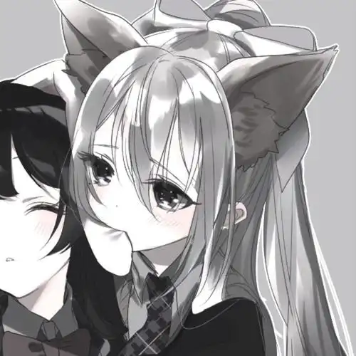 求黑白色系的动漫闺蜜头像