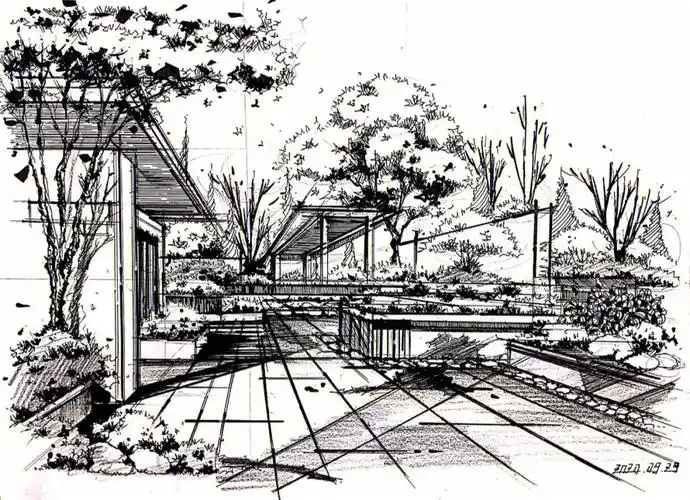 景观手绘  #手绘  #景观设计  #景观快题