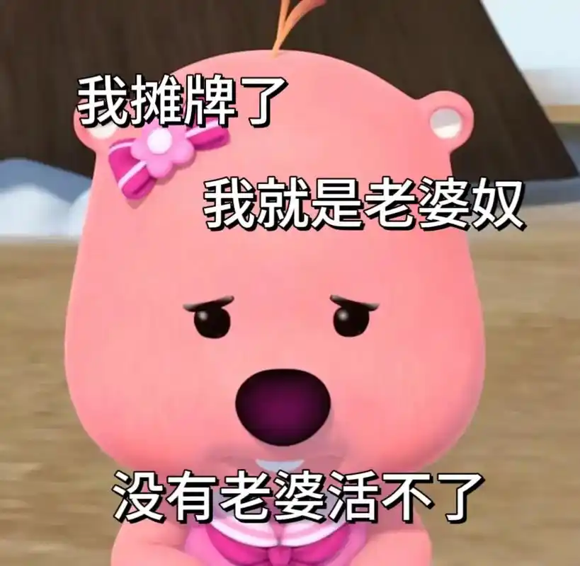 我摊牌了,我就是老婆奴,没有老婆活不了.#表情包 #情侣日常 - 抖音