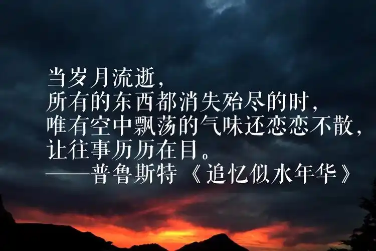 盘点《追忆似水年华》中十句经典语录:有回忆才是完美人生