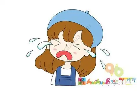 动漫女孩流泪的简笔画