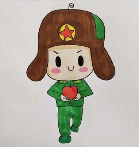 雷锋简笔画卡通图片,图片,简笔画-学笔画