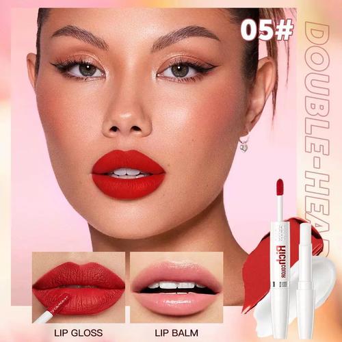 8 colors doublozde headw mate liqid lipstick atterproof ulon