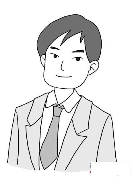 人物简笔画 穿西装打领带的爸爸简笔画图片怎么样,你学会画穿西装打