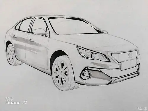 手绘达人画全新标致408_标致4008论坛_汽车之家论坛