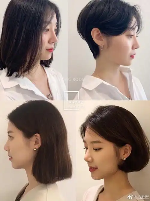 今天给大家分享16款短发造型的改变前后对比~夏天女_圈子-新氧美容