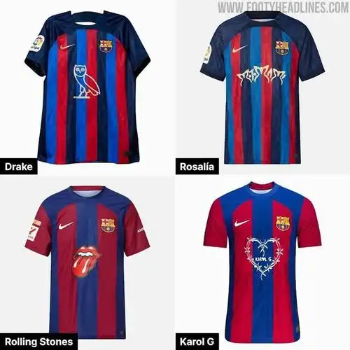 每体巴萨将在国家德比身穿与拉美天后karolg联名的球衣