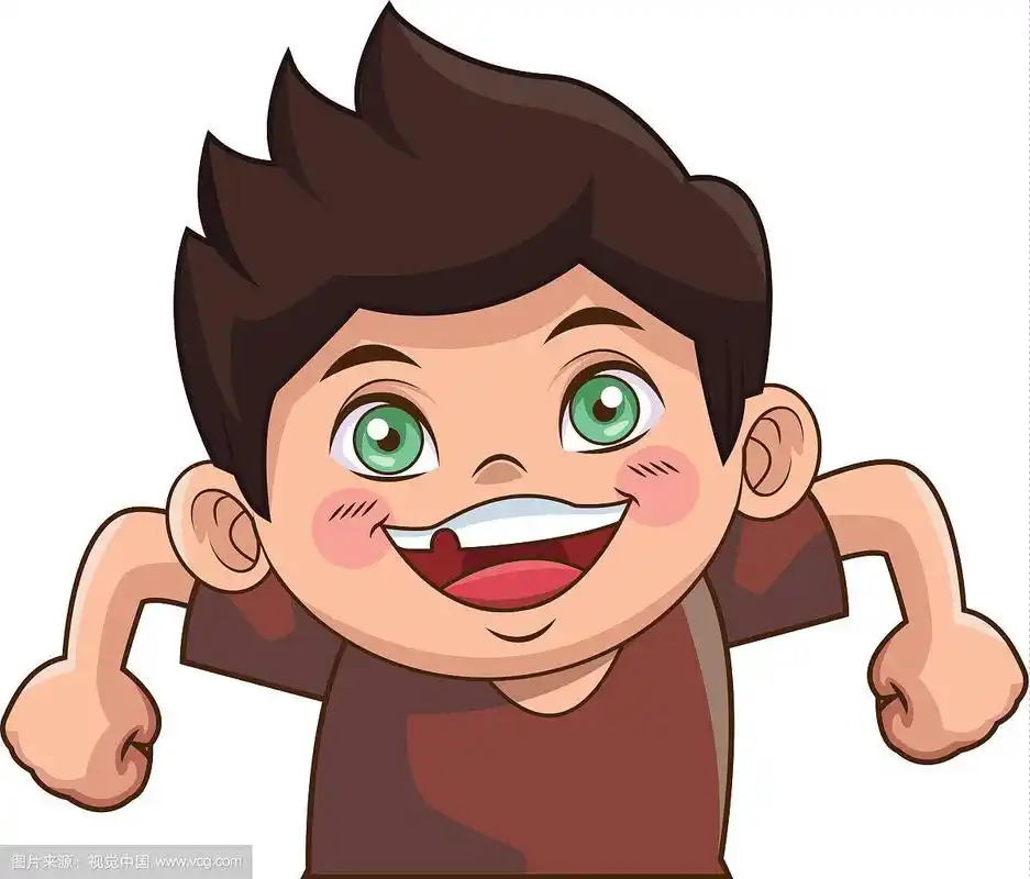 可爱的小男孩卡通可爱的形象