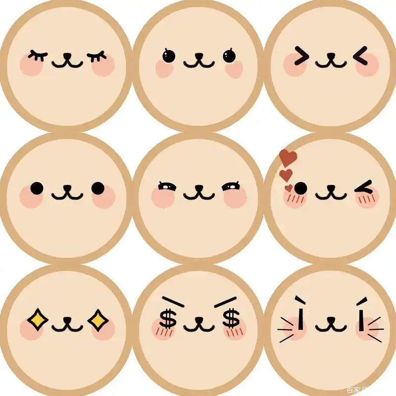 「卡通圆头像」奶茶兔可爱小表情奶茶圆胖子头像