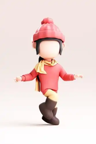 3d渲染的卡通人物