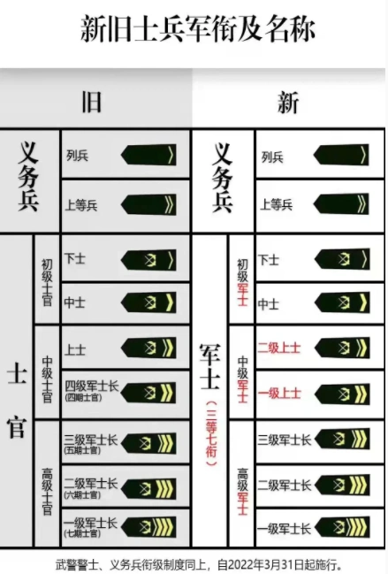 军士来了我军军士和士官军衔都有哪些变化
