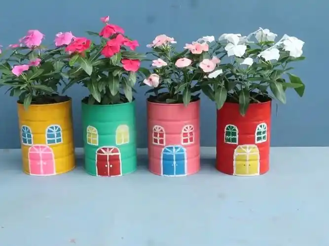 奶粉罐改造花盆简单美观适合初学者