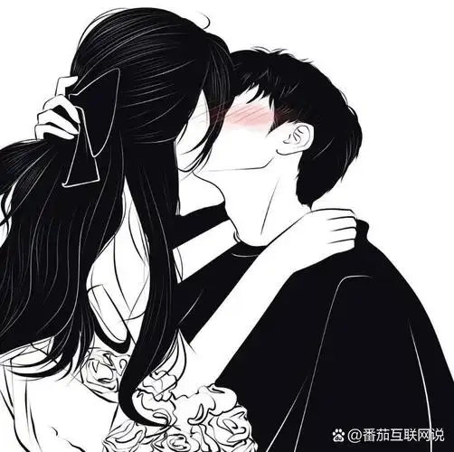 黑白简约高冷情侣头像