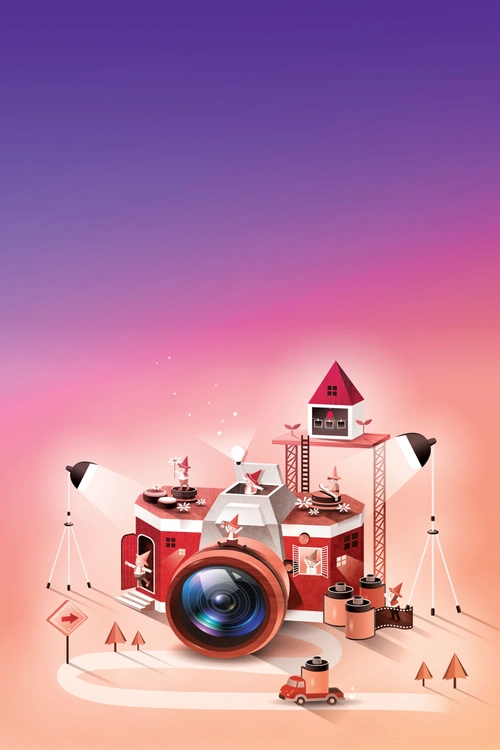 创意大气摄影大赛海报背景素材