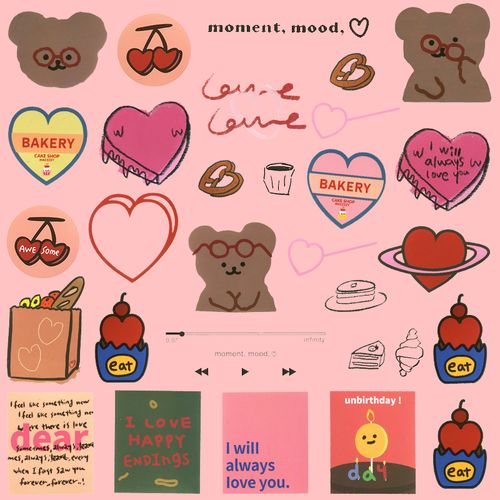 韩国mazzzzy贴纸ins风笔记本电脑贴纸行李箱手机ipad手账装饰贴纸