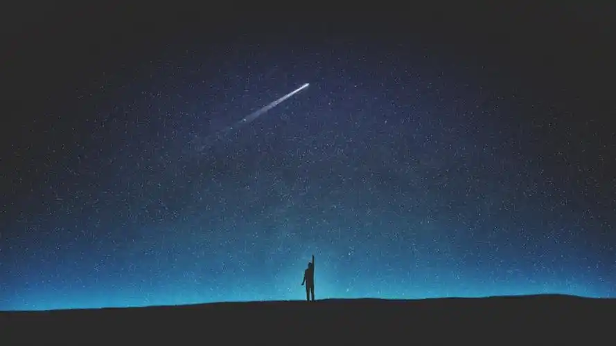 抬头仰望夜空星空动漫图片,4k高清动漫图片,娟娟壁纸