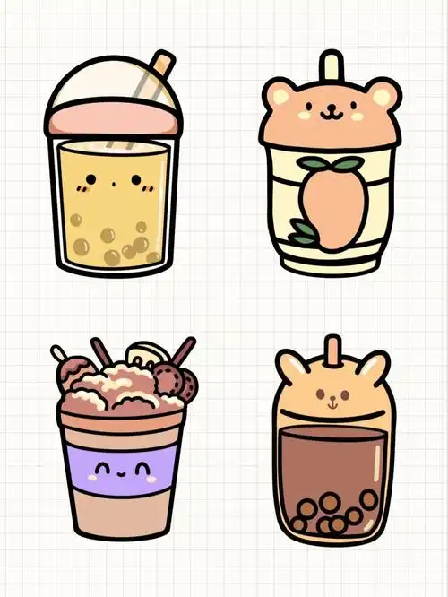 简笔画大全奶茶1