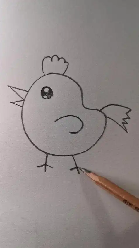 鸡简笔画可爱 大公鸡简笔画可爱