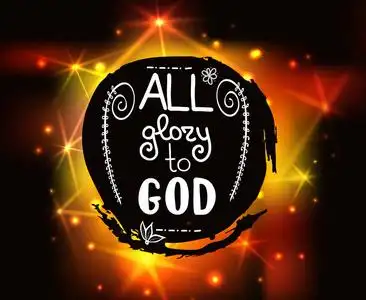 鸿雁归一切荣耀归神. 圣经刻字. 毛笔书法.照片