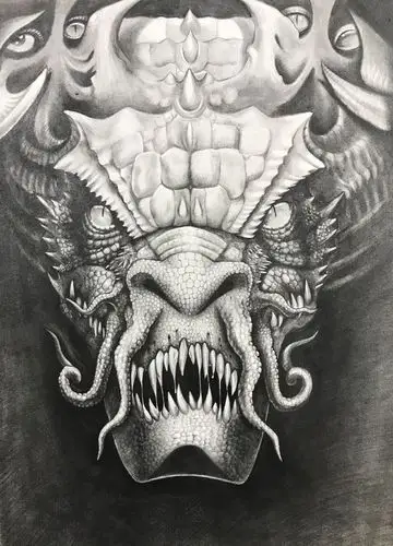 《龙威》|纯艺术|素描|zoe小婷 - 原创作品 - 站酷 (zcool)