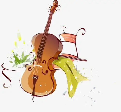 椅子,小提琴,桌子,绘画,插画