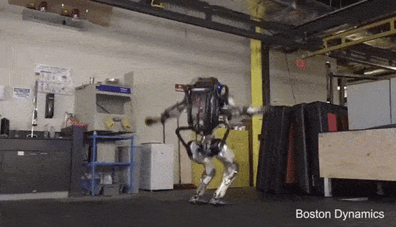 挑战运动员动作波士顿动力秀出机器人新技能360翻跟头