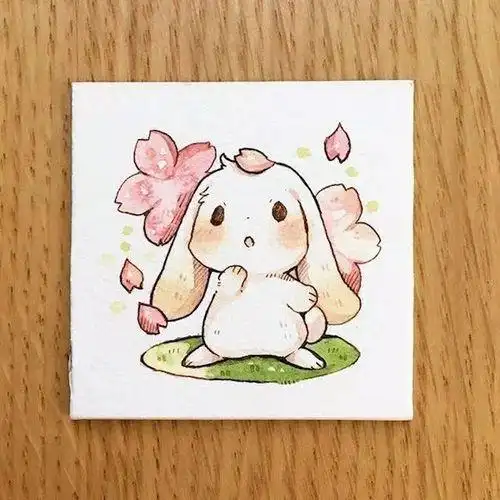 小林简笔画可爱萌萌兔子女孩