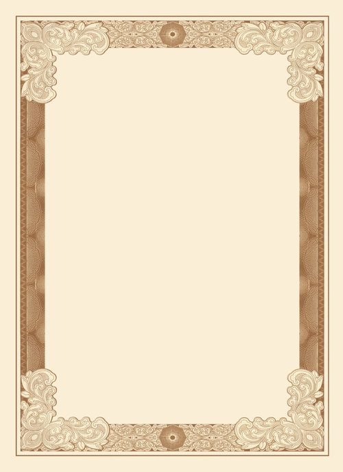 证书奖状复古条纹边框背景 - 当图网