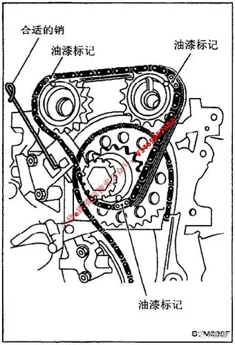 日产帕拉丁发动机ka24de正时链条拆装教程