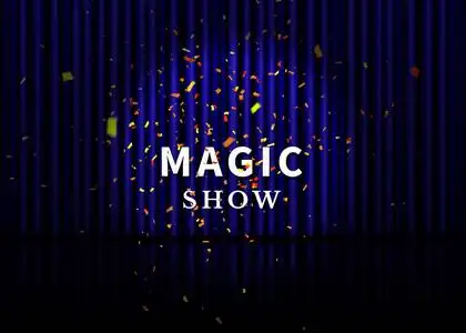 艺术表演魔术演出展板图片