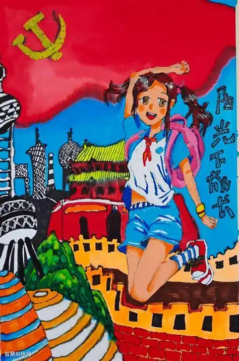 建党一百周年素描画初中_建党100周年主题绘画初中素描-技术风潮网络