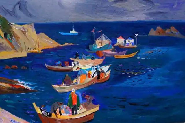 大海情怀|山东大学教授汪明强油画作品赏析