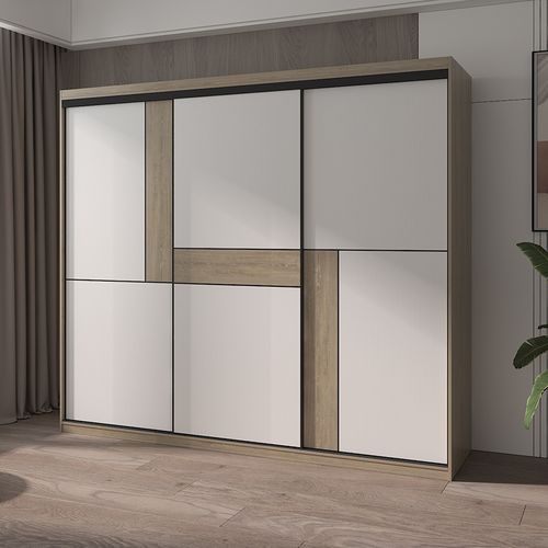 衣柜卧室移门3门大衣衣橱推拉门全屋定制小户户型衣柜