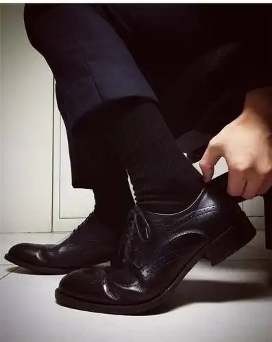 抖音网红浪莎同款绅士袜商务男袜正装皮鞋袜子男黑色日本高筒性感西装