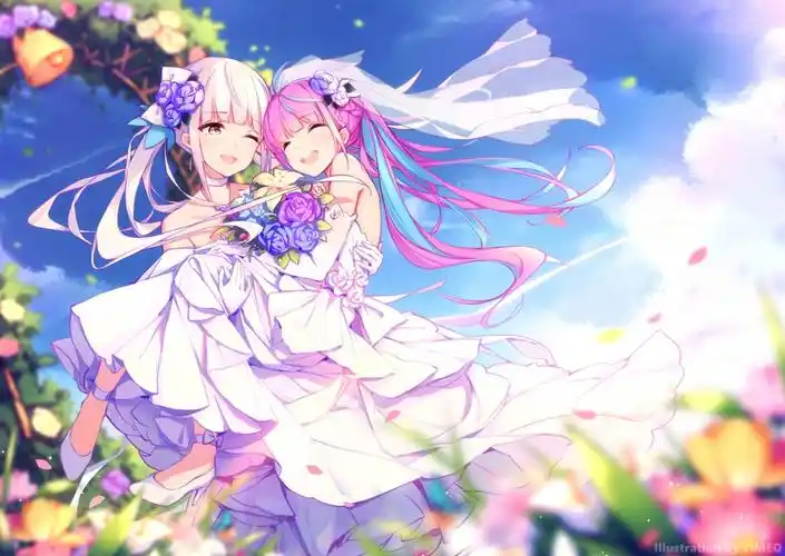 婚礼 姐妹 浪漫 鲜花 4k动漫壁纸_4k动漫图片高清壁纸_墨鱼部落格