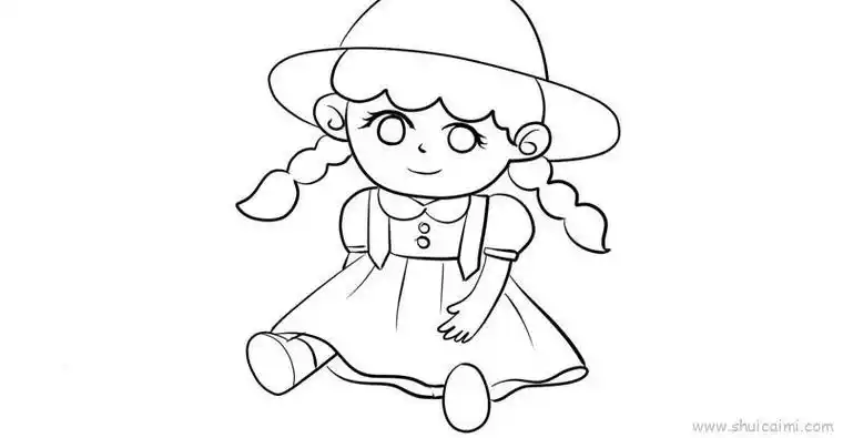 娃娃儿童画怎么画娃娃简笔画画法可爱的布娃娃的简笔画小孩子简笔画