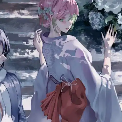 鬼灭之刃 情侣头像 甘露寺蜜璃 伊黑小芭内