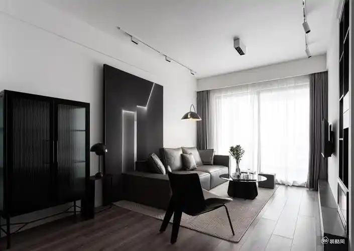 装酷网 装修效果图 当黑白灰遇上极简,成就精而简的品质居家空间 现代