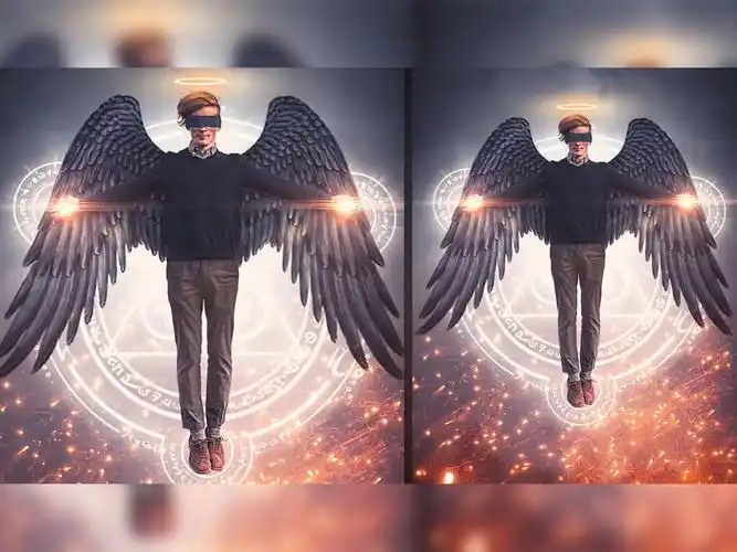 ps合成案例-黑暗天使(含素材)