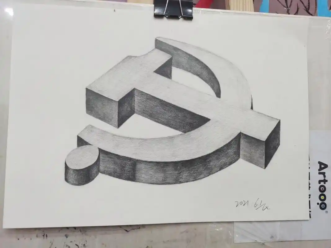 素描--党徽 党徽